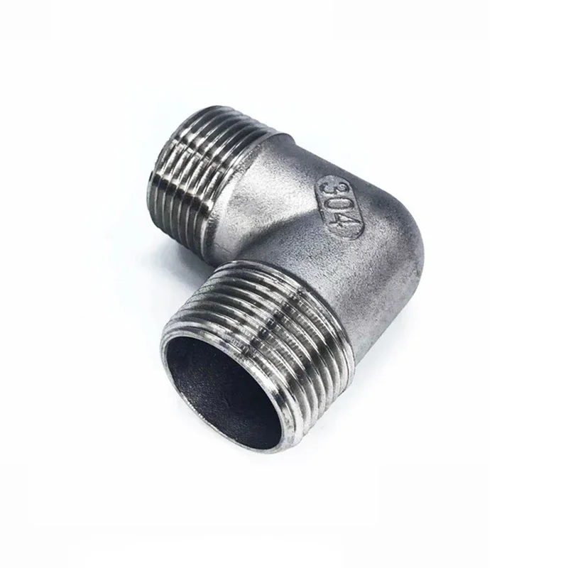 

1/4" 3/8" 1/2" 3/4" 1" 1-1/4" 1-1/2" BSP Male Thread 304 Stainless Steel 90 Degree Elbow Pipe Fitting Connector Adapter Coupler