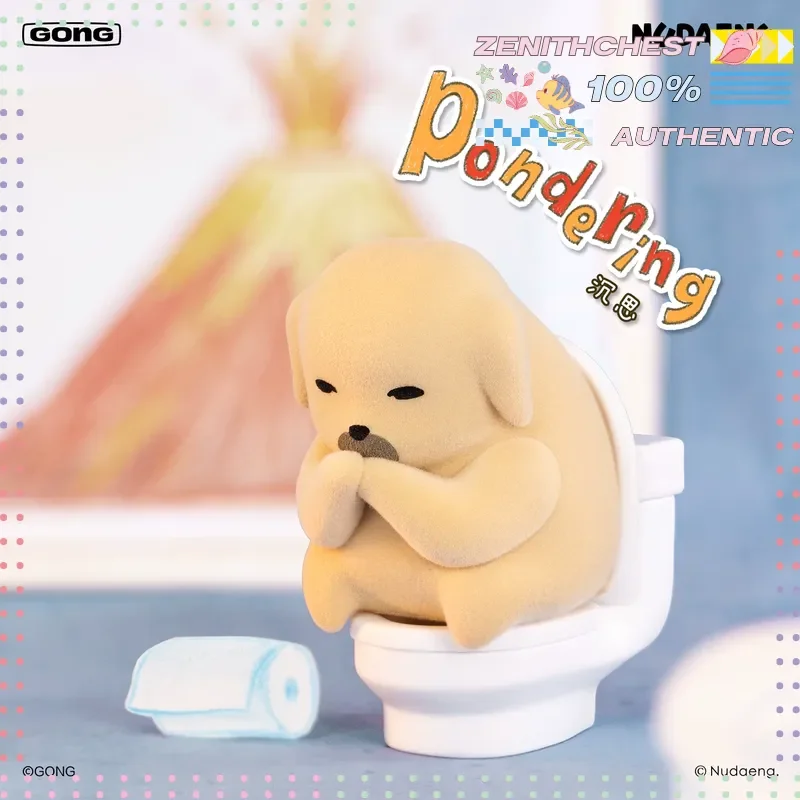 POPMART GONG Dipping Sauce Dog Subtle Series Beflockte PVC-Figur Blind Box Designer-Spielzeug Strukturiertes Premium-Sammlerstück Personalisiert