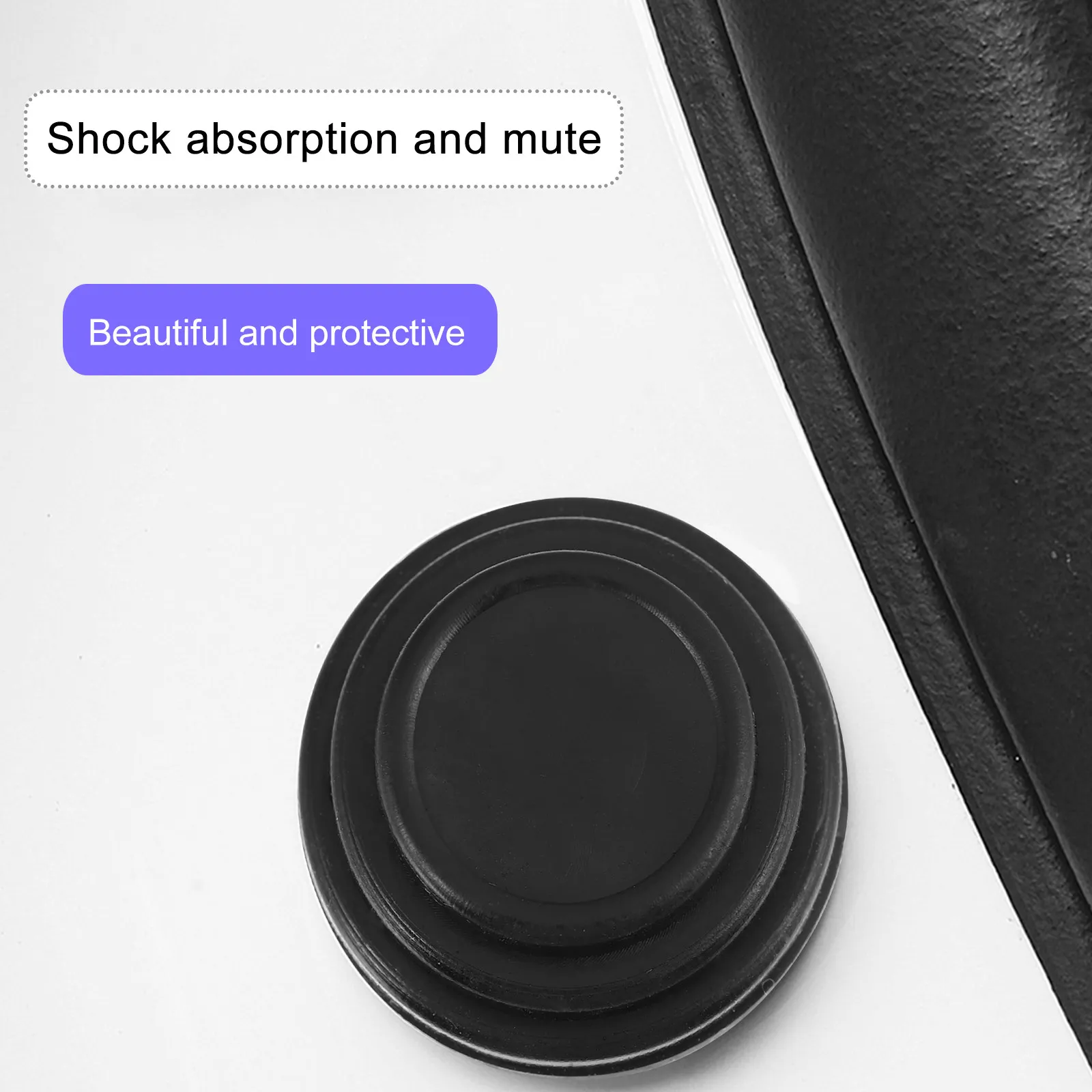 24Pcs Anti-Collision Pads Shock-Proof Silicone Car Door Collision Protector Black Soundproof Scratch-Resistant Protecting