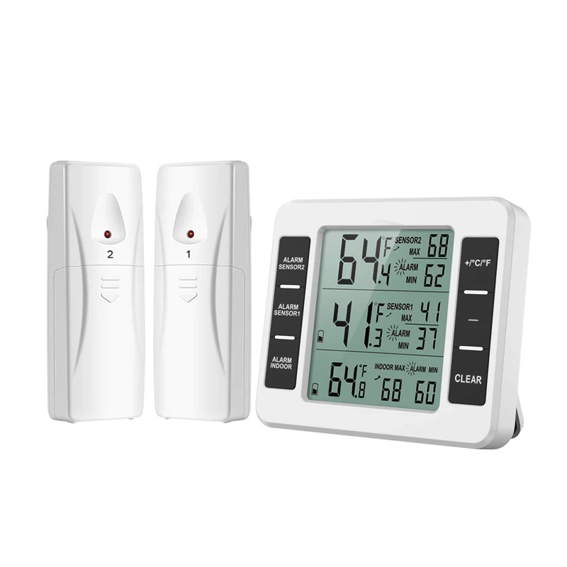 Digital Wireless Weather Station Thermometer Temperature Meter C/F Indoor Outdoor Wireless Transmitter