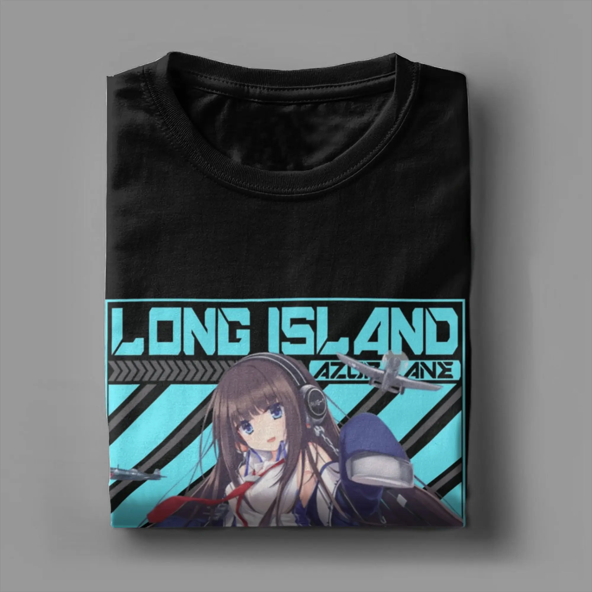 Azur Lanes تي شيرت الصيف موضة تي شيرت الذكور 100% القطن Crewneck حجم كبير تيز قصيرة الأكمام بلايز خمر