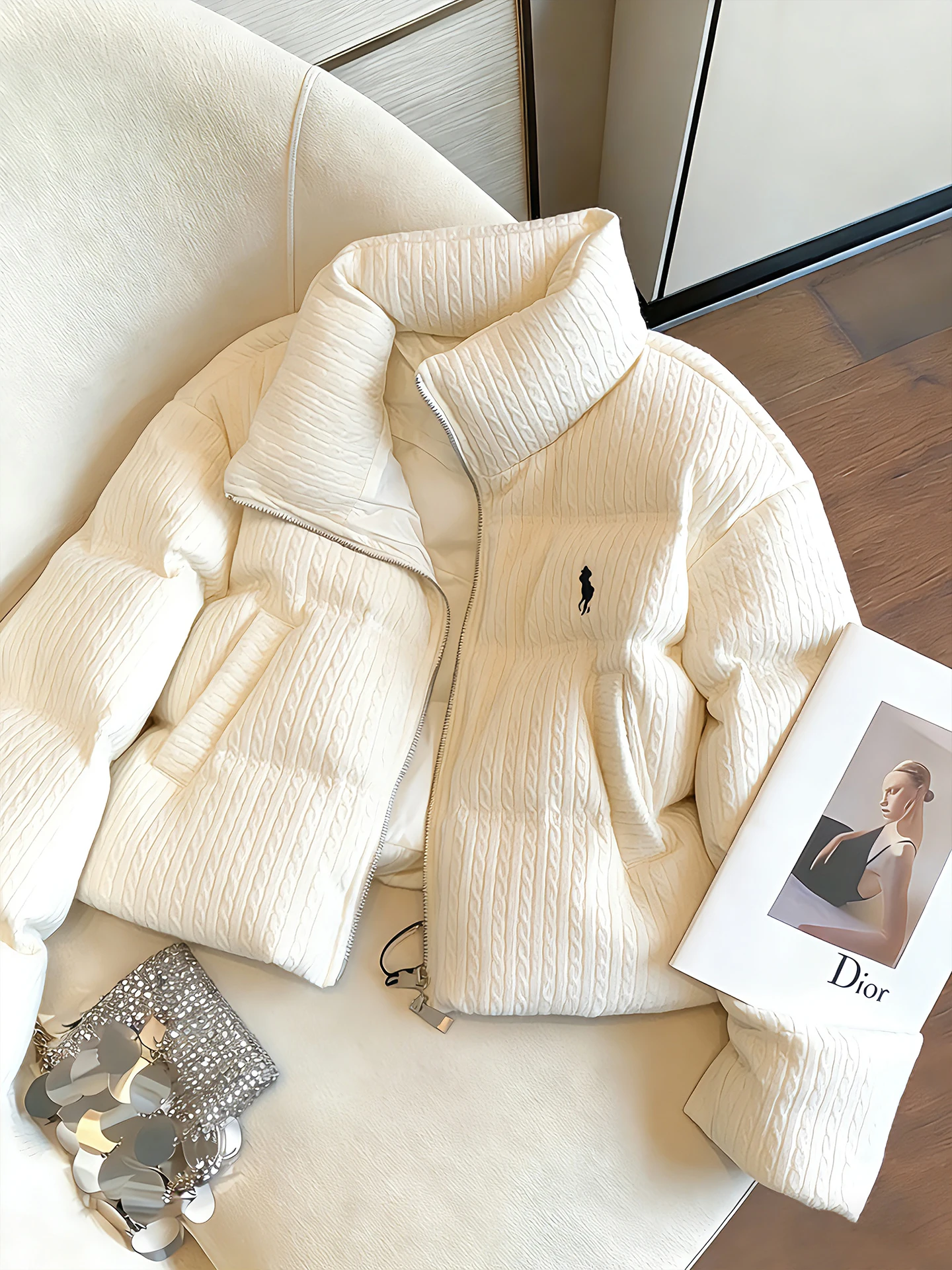 

Теплый хлопковый Jaet ort воротник-стойка, свободная женская модная осенне-зимняя верхняя одежда, универсальный утягивающий корейский топ