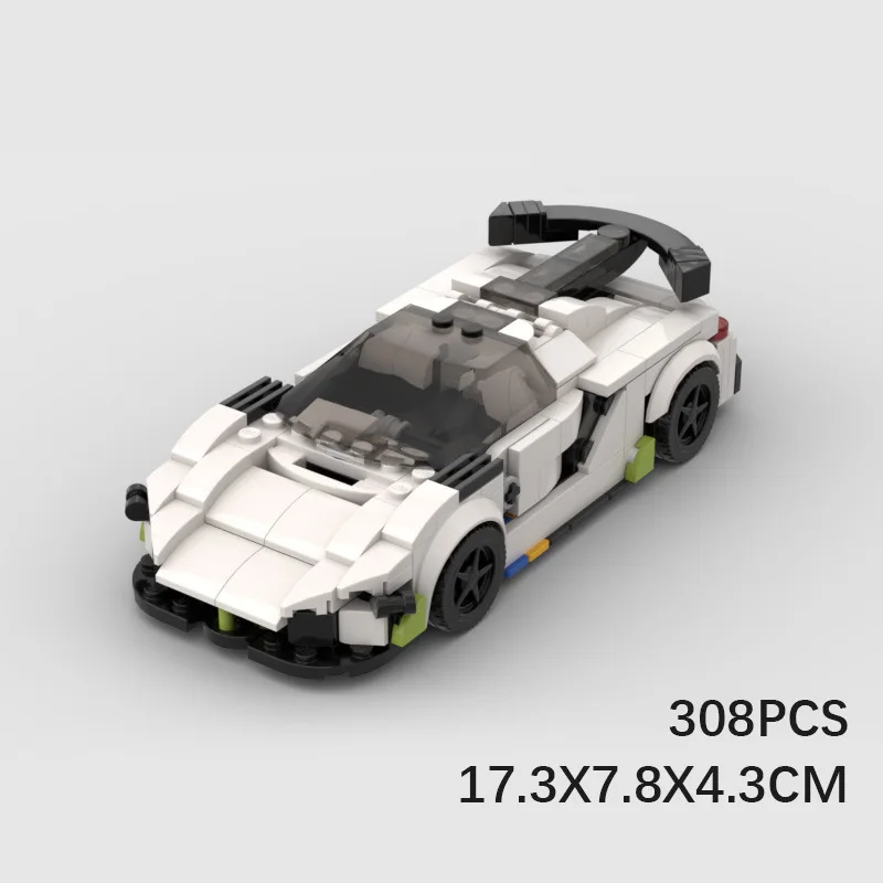 Speed Series City Champion Sports Car Building Blocks MOC-78569 Kenisaige Supercar Assembly Model Puzzle Kids Toy Birthday Gift