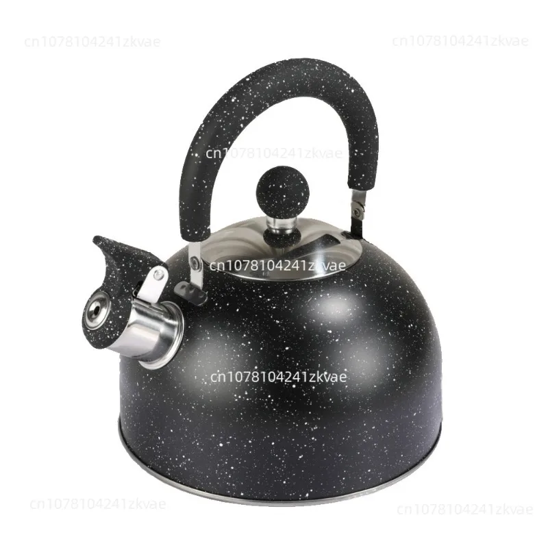 Household Durable Stainless Steel Kettle, Induction Cooker Gas Stove Flat Bottom Whistle Outdoor Universal Kettle