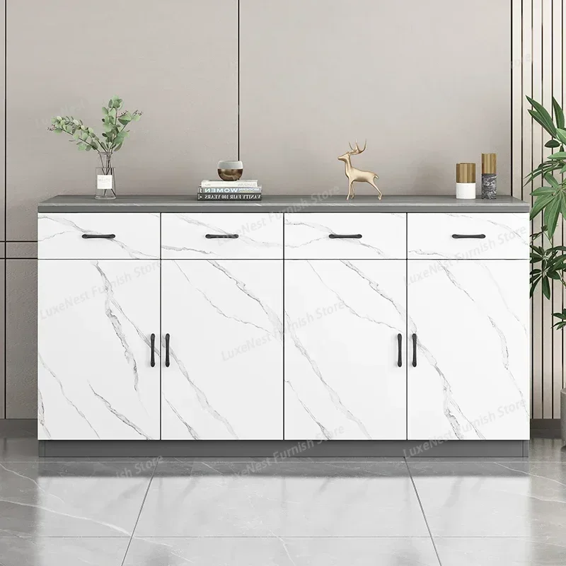 

Белый кухонный шкаф-купе в скандинавском стиле с полками, деревянный, класса люкс, мебель для кухни