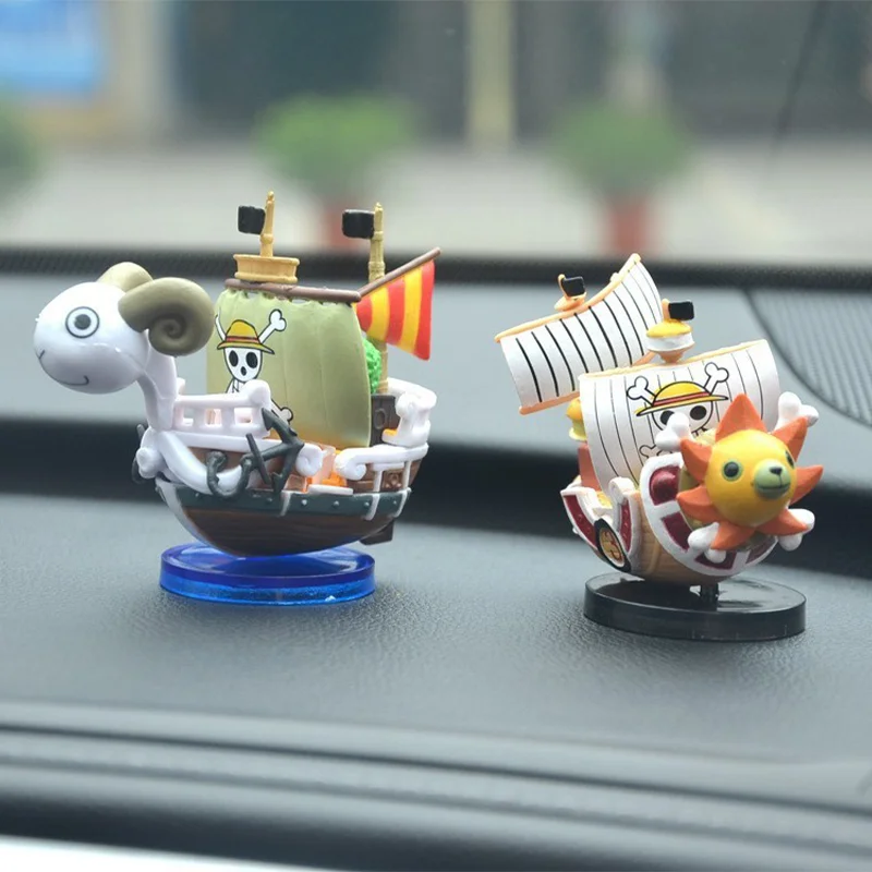 Nueva Figura de Anime de One Piece de 7 cm, Modelo de Barco de Luffy, Juguete Súper Lindo, Mini Barco THOUSANDSUNNY Going Merry, Figura de Modelo Ensamblada