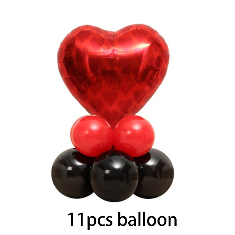 12Inch Glitter Poker Casino Latex Balloon Aluminum Foil Balloons Wedding Christmas Adult Hen Party Bachelor Party Decoration