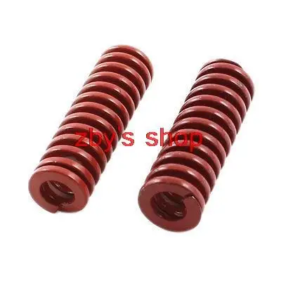 2Pcs Medium Duty Red Tubular Compression Die Spring 10mm x 30mm