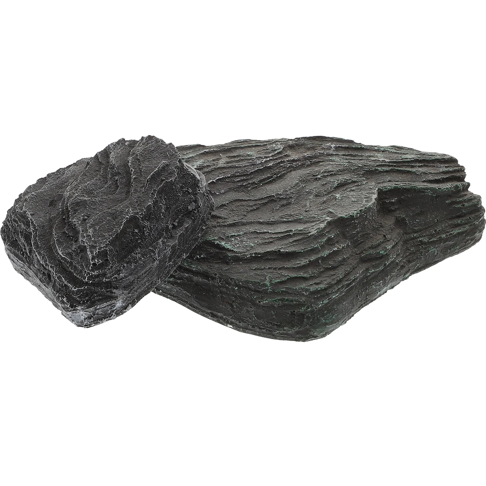 

2 Pcs Floating Stone Ornaments Decorative Fish Tank Stones Resin Figurine Aquarium Landscaping Non Fading Safe Pet Decor