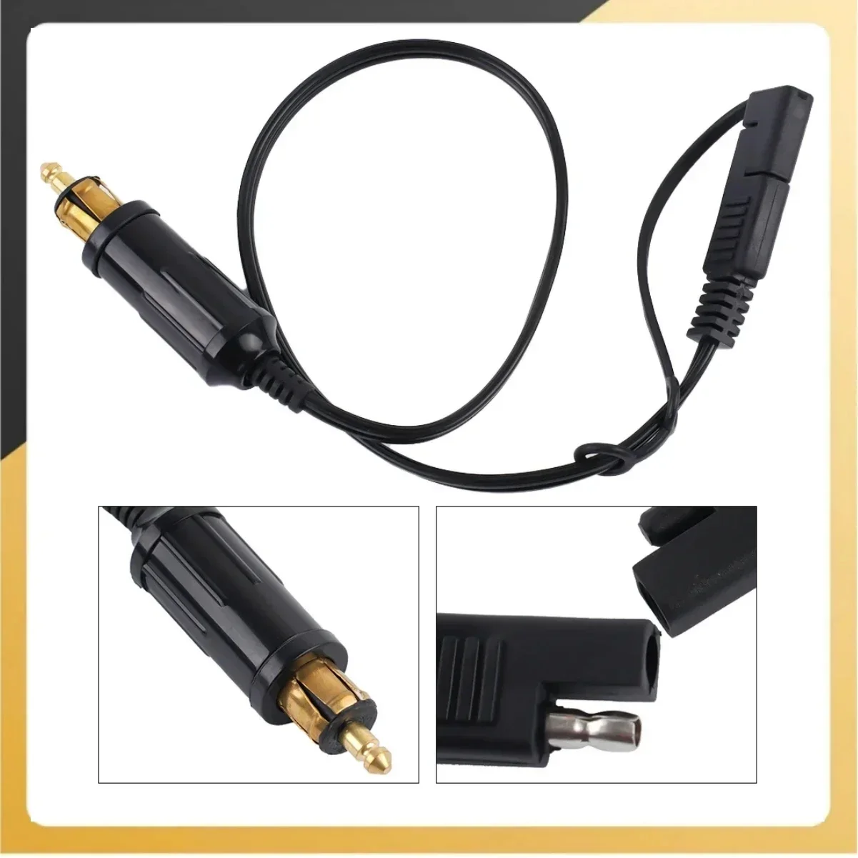 

1x DIN Powerlet Plug To SAE Adapter 35cm Connector Extension Cable Vehicle Accessories Fit For BMW Motorcycle 10A Parts