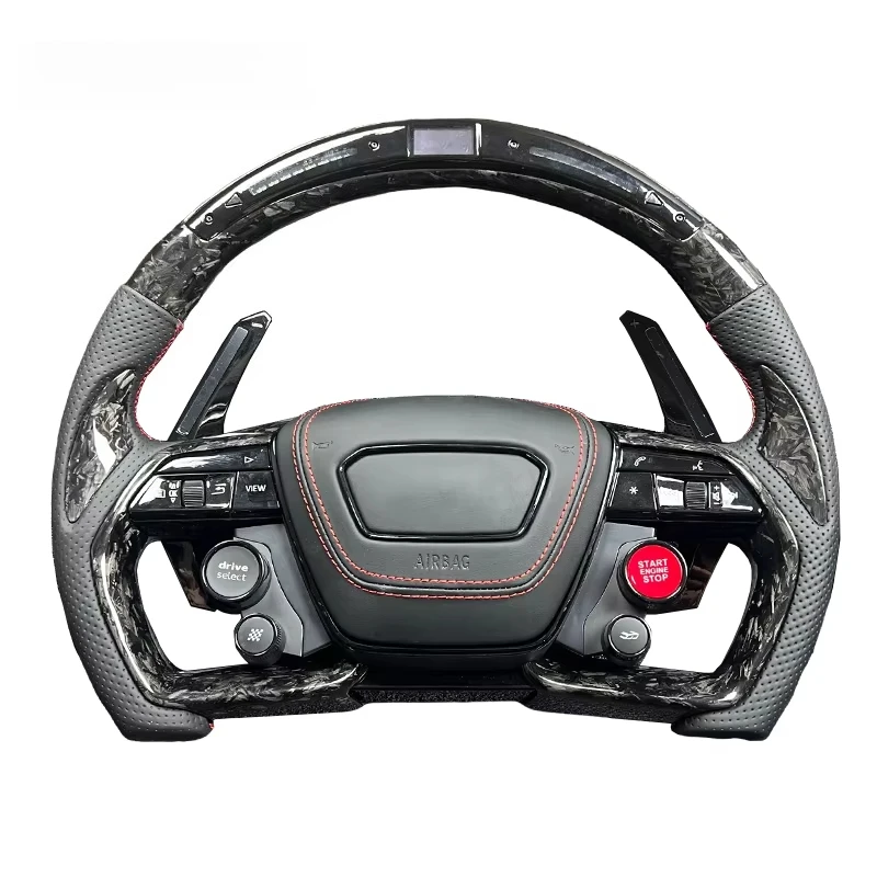 

Custom LED Half-spoke High Quality Forged Carbon Steering Wheel For Audis R8 A3 A4 A5 RS3 TT TTS TTRS