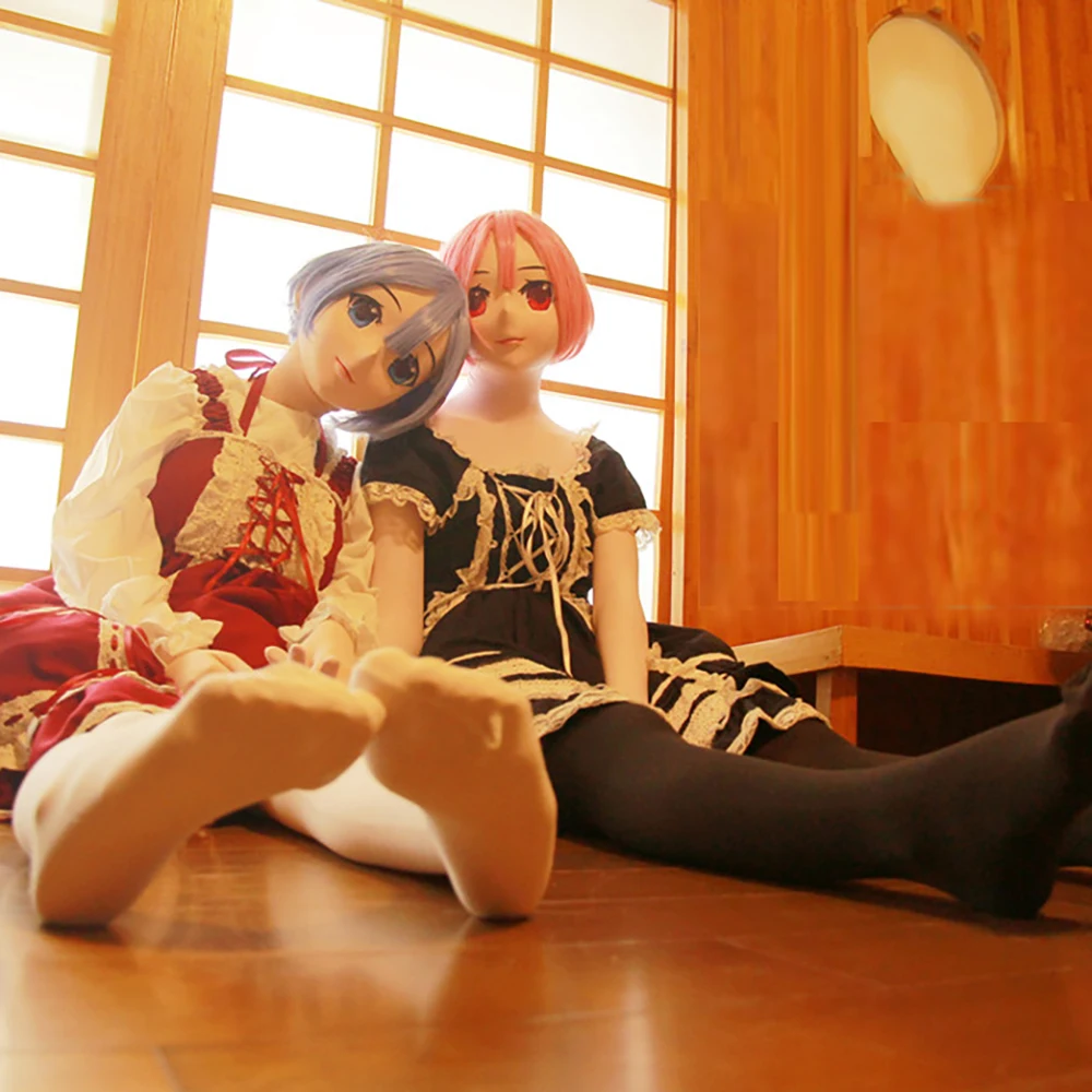 

(MO6241) Handmade Female/Girl Resin 3/4 Head Japanese Cartoon Character Ram Rem Cosplay Kigurumi Mask Crossdresser DOLL