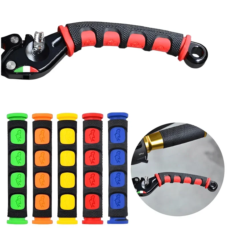 2Pcs Motorcycle Brake Handle Silicone Sleeve Soft Anti-Slip Durable Moto Bicycle Protective Handlebar Moto Equipments Accessorie