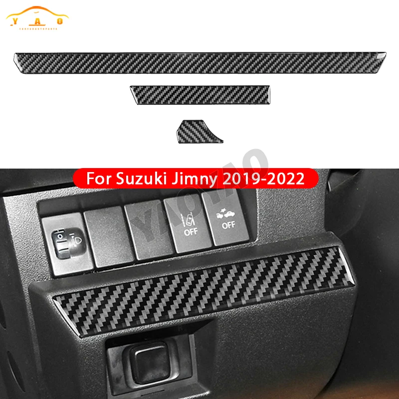

Автомобильная наклейка для Suzuki Jimny 2019 2020 2021 2022, автомобильная пассажирская полоса из углеродного волокна, аксессуары для отделки второго пилота