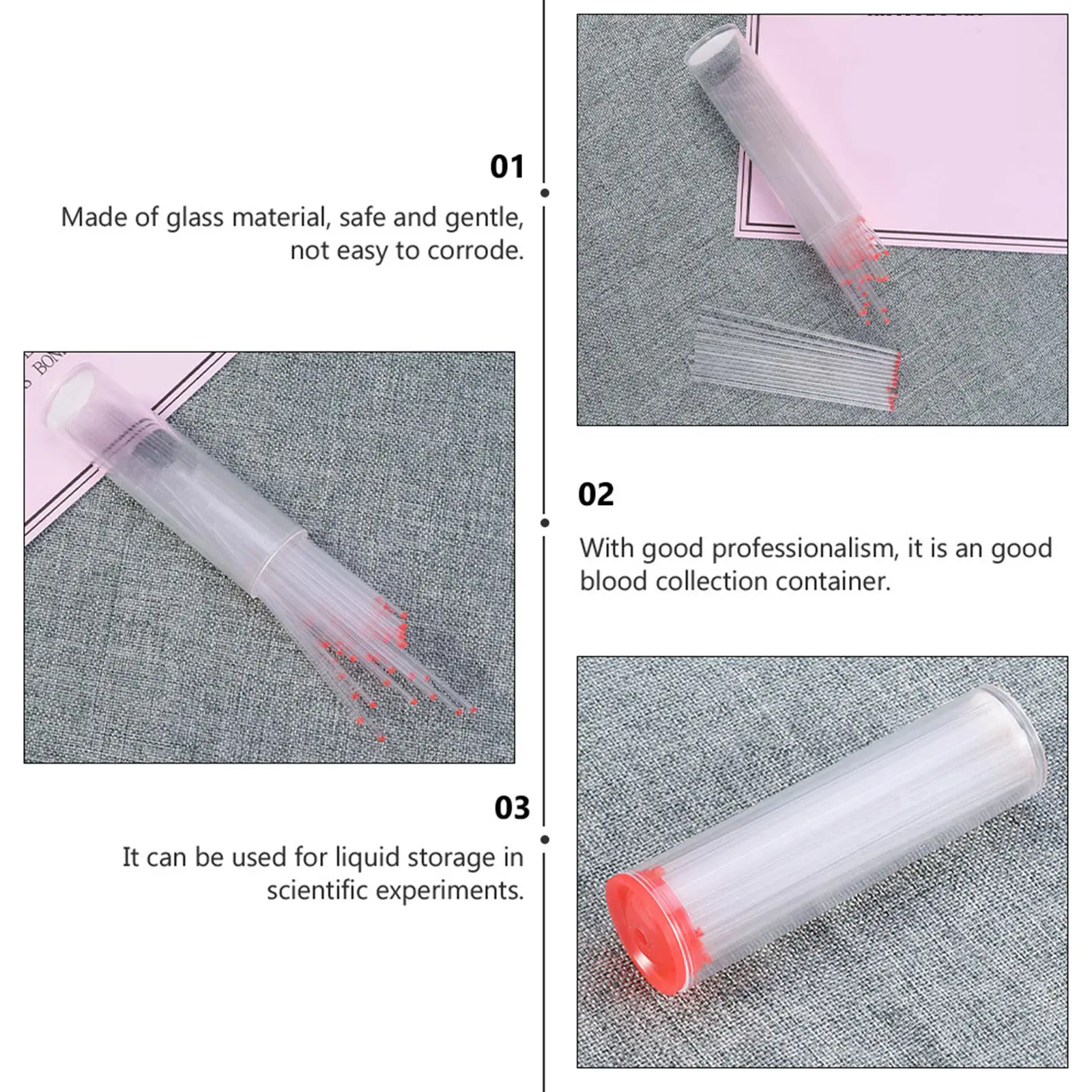 

400 шт. тонких стеклянных капиллярных трубок для профессионального забора крови, для больничных лабораторий, для микрогематокритных анализов, микропипеток