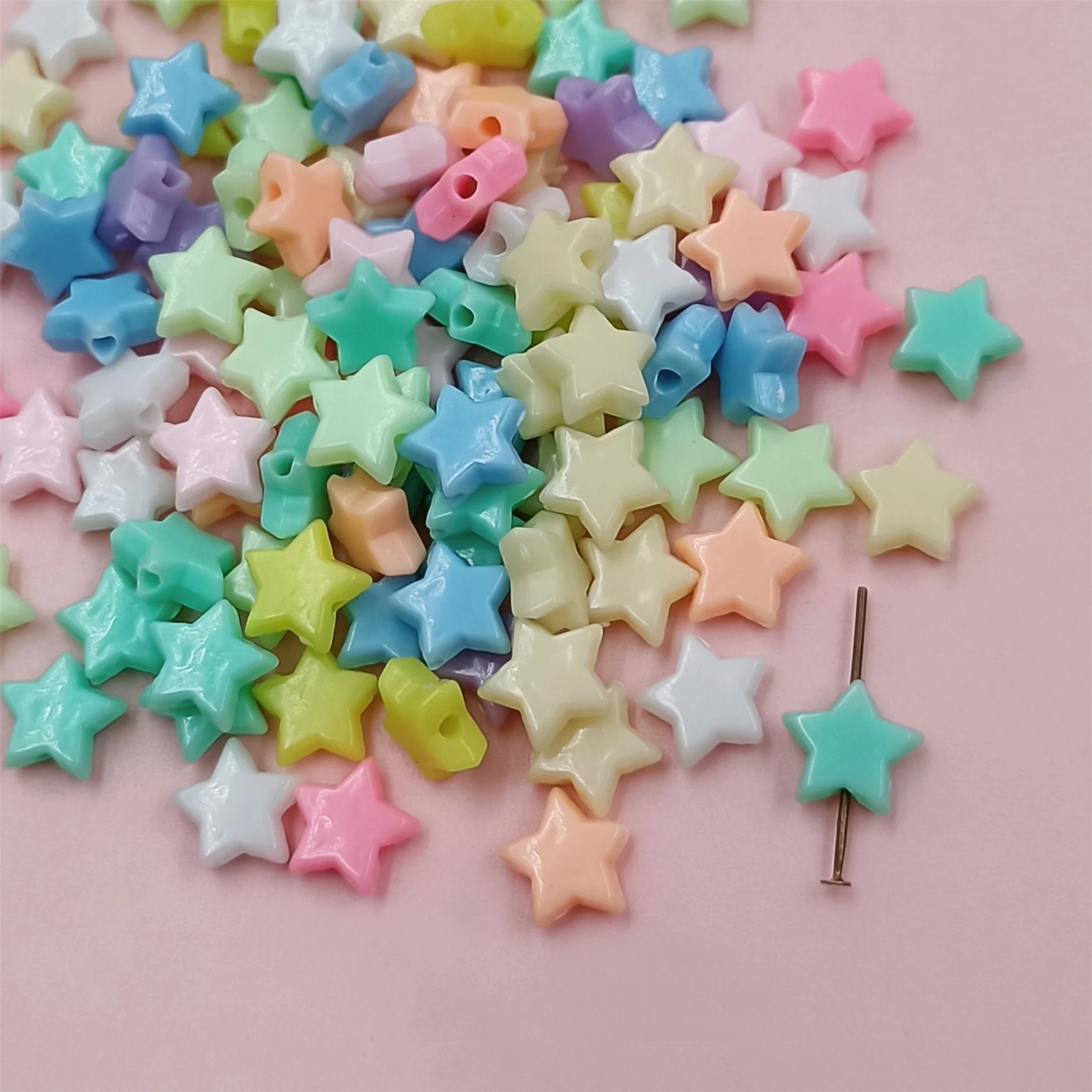 100pcs Creamy Macaron Color DIY Star/Flower Beads Handmade Materials Bracelet Necklace Jewelry Accessories