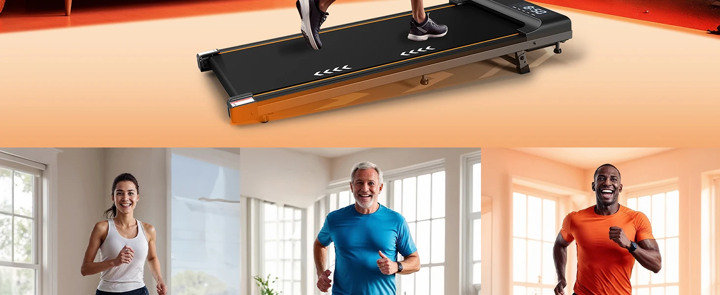 2,25 PS Walking Pad mit 1-6 km/h Steigung, 100 kg Tragkraft, 7-lagiger Lauffläche für Zuhause – Detail 2