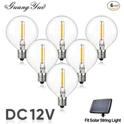 Mini Globe G40 E12 Led Bulb Solar DC 12V Warm White Replaceable For RV Landscape Light String Lights Vintage Outdoor Decoration