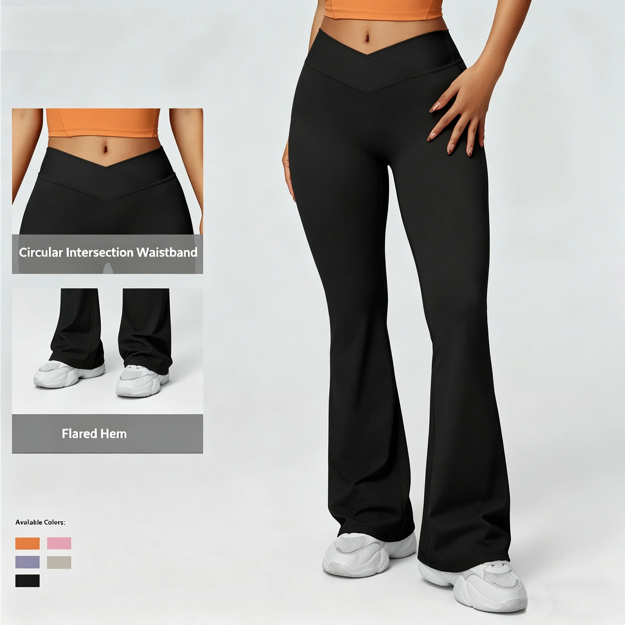 

Darc Women's Wide Leg Fitness Leggings Yoga Pants Sportswear Booty Scrunch High Waist Gym Clothes