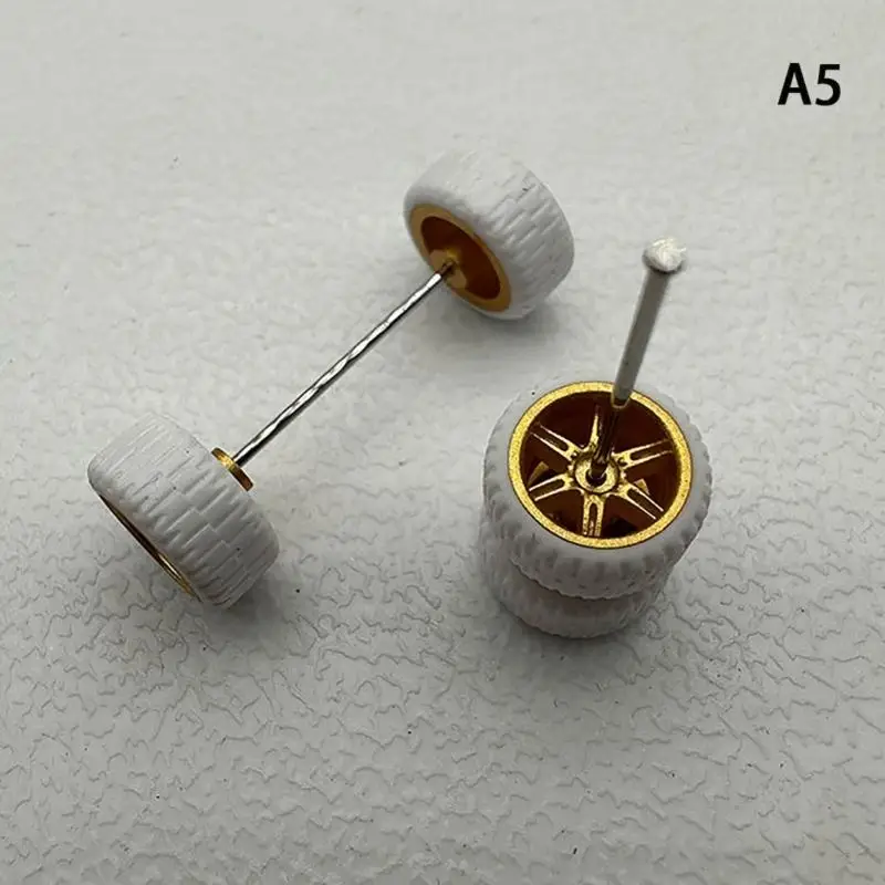 M89C 4Pcs Durable 1/64 Alloy Car And Axles For Truck Customization