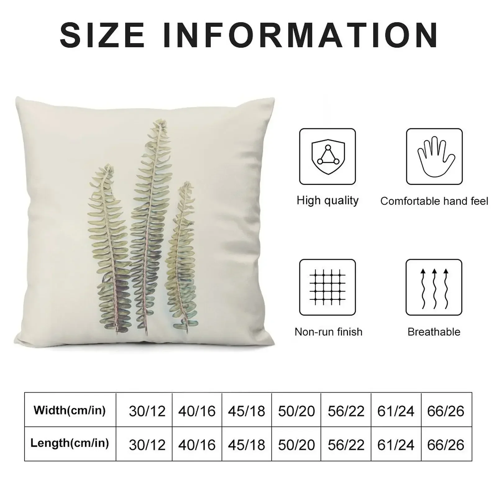 Fern Fronds Throw Pillow Luxury Cushion Cover christmas ornaments 2025 pillow