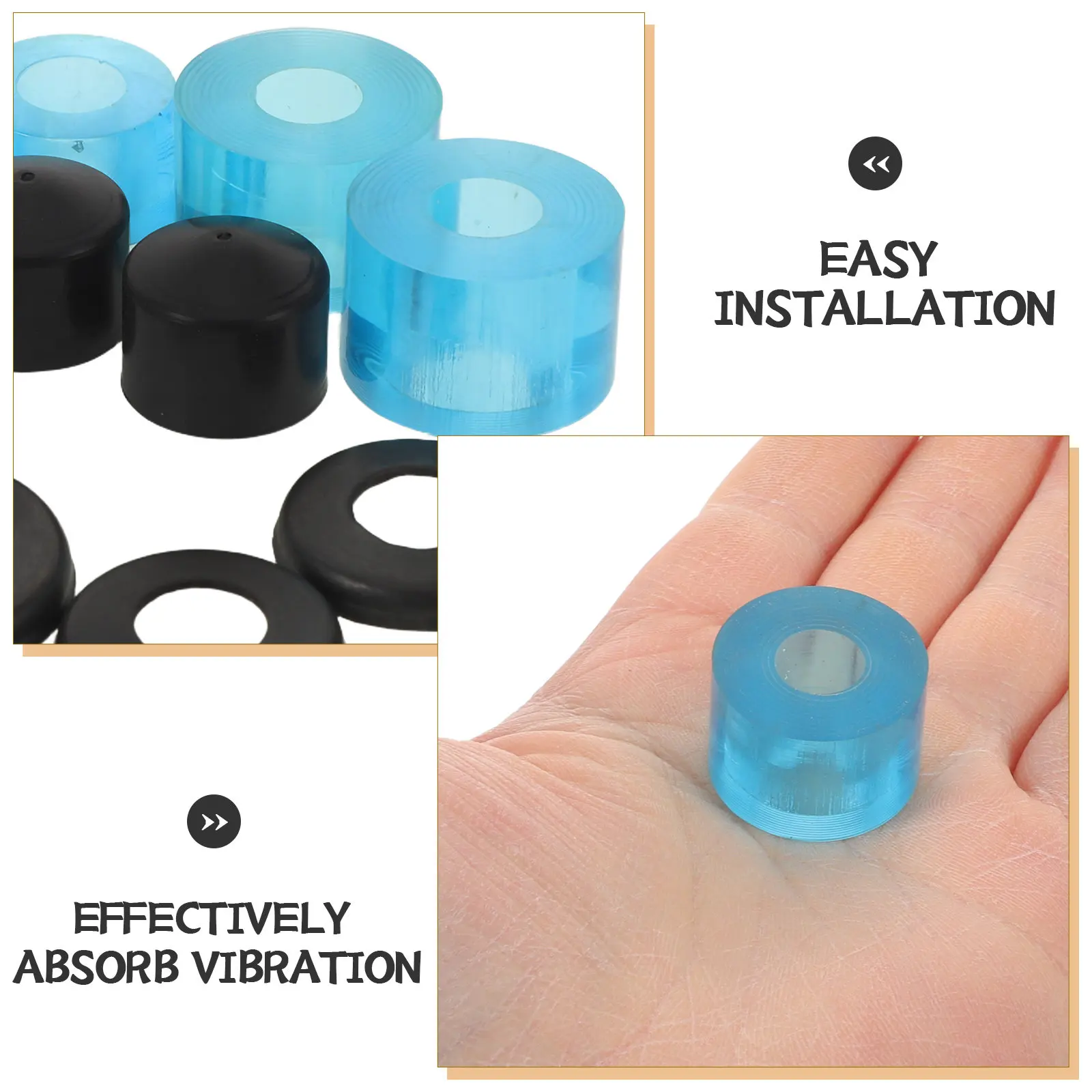 1Set Skateboard Bushings Absorbing Pads Stable Vibration Damping Gasket Replacement Longboard Truck Hardware Kit