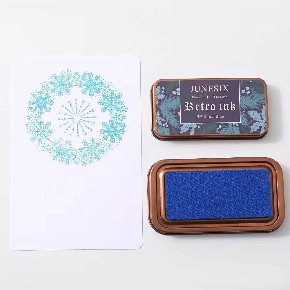 

Vintage Iron Box Seal Stamp Colorful Decorative Scrapbooking InkPads Handmade Artistic Paper Inkpads DIY Journal Material