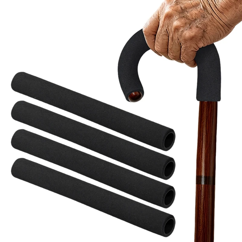28TA NonSlip Cane Grip Covers, 22mm Inner Diameter Handle Sleeves with Cushioned Contact Layer Slide On Fit for Everyday Walking