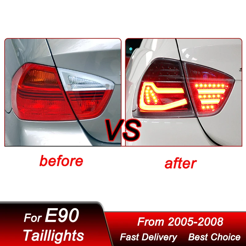 Hot Car Tail Lights For BMW 3 series E90 05-08 DOT EMARK style FULL LED Tail Lamp Dynamic Turn Signal Light Tail Lamp Assembly