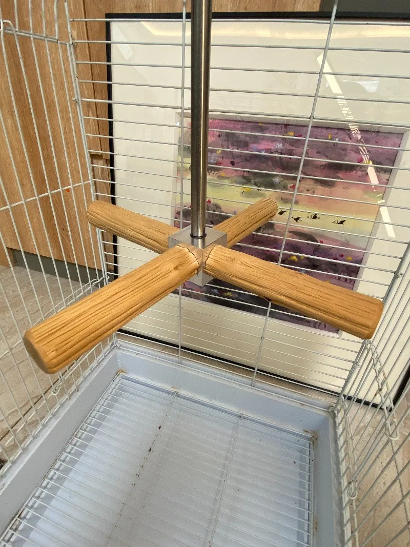 

1pcs Parrot Windmill, Parrot Rotating Windmill, Ironclad Wood Windmill