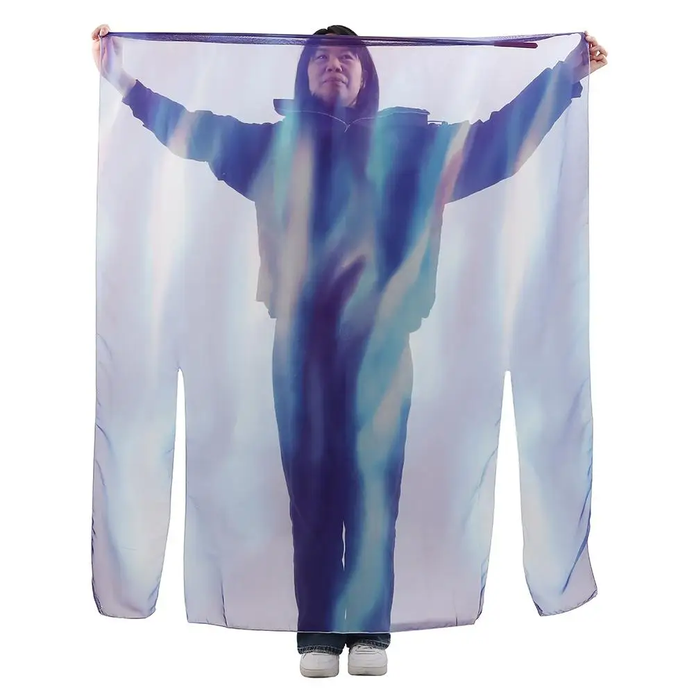 伸縮棒付き ベリーダンスアクセサリー 小道具 スケーラブルロッド 軽量 半円形フラッグ マルチカラー ポータブル