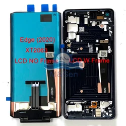 Original Amoled 6.7''For Motorola Edge (2020) XT2063-2 /3 LCD Display Screen Touch Frame For Moto Edge+ (2020) Plus XT2061-3