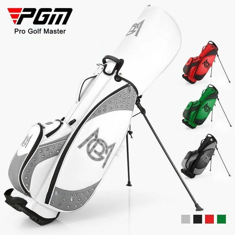 

PGM Golf Ladies Ball Bag Rivet Stand Holder Waterproof Portable High-Capacity Bracket Bag with Ball Cap