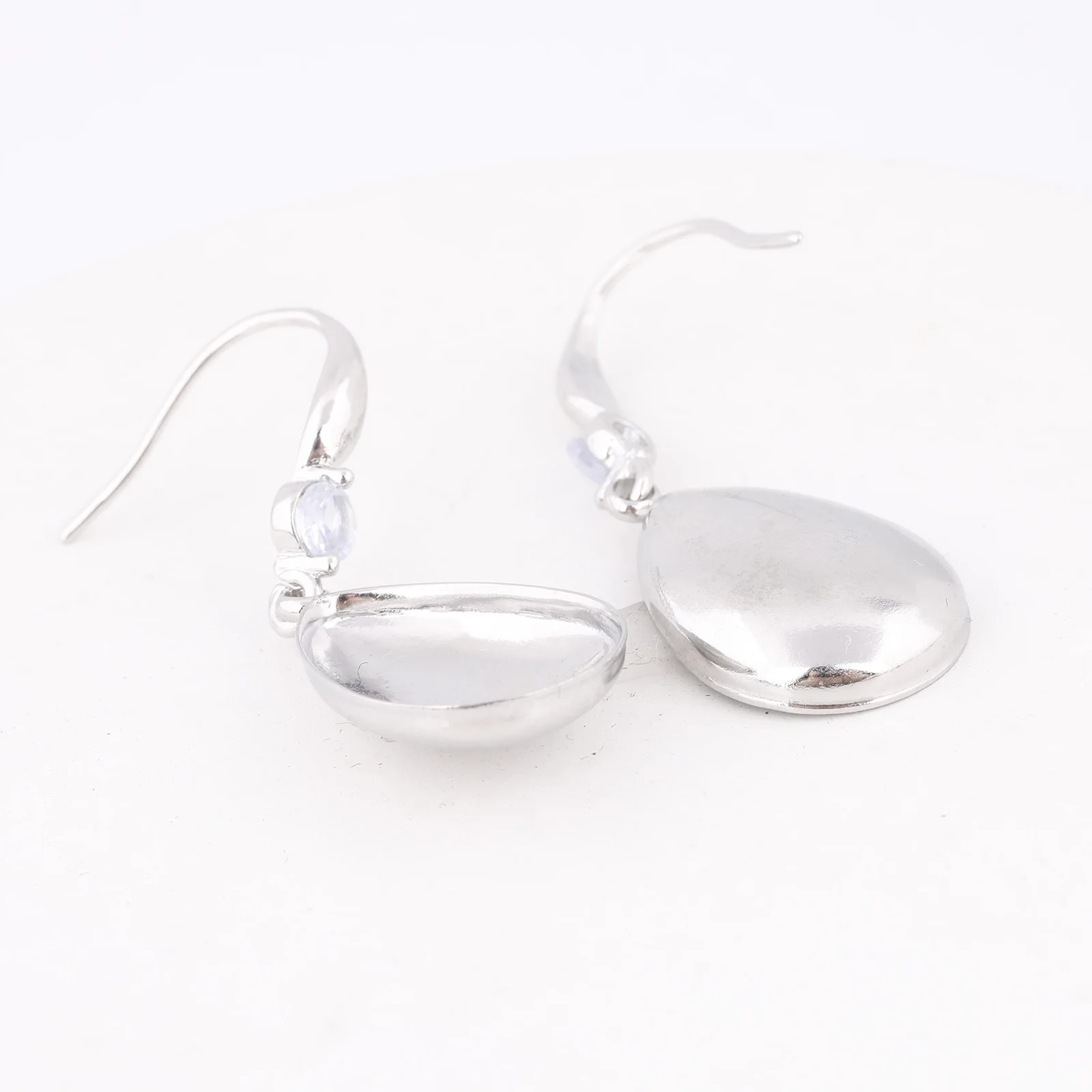 10pcs Stainless Steel Teardrop Earring Cup Base Settings for DIY