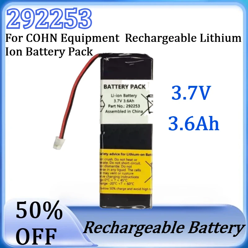 New High Quality 3.7V 3.6Ah 292253 Rechargeable Lithium Ion Battery Pack Replacement Spare Battery Compatible for COHN Equipment
