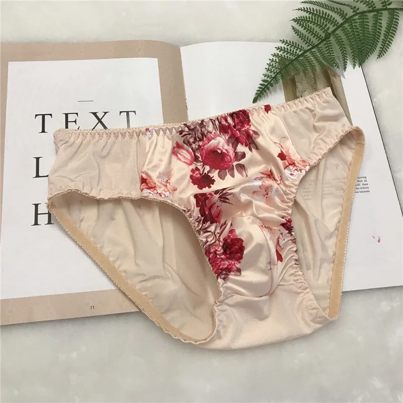 Sexy Men Underwear Soft and Comfortable Briefs Gay Underpants Men Flowers Pattern Panties Briefs Pouch Jockstrap