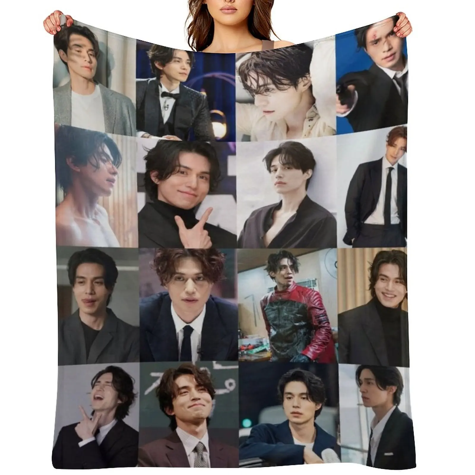

Lee Dong Wook Throw Blanket Vintage Luxury Thicken manga Blankets