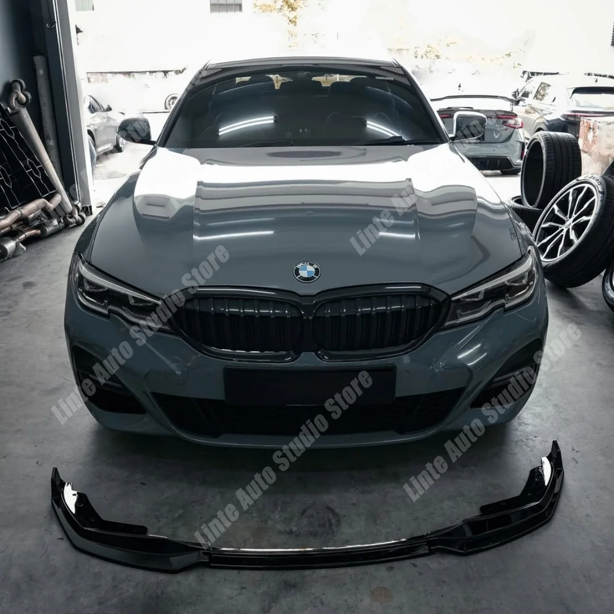 For BMW 3 Series G20 G21 M Sport 2019 2020 2021 2022 Gloss Black Front Bumper Lip Splitter Spoiler Exterior Upgrade Accessory