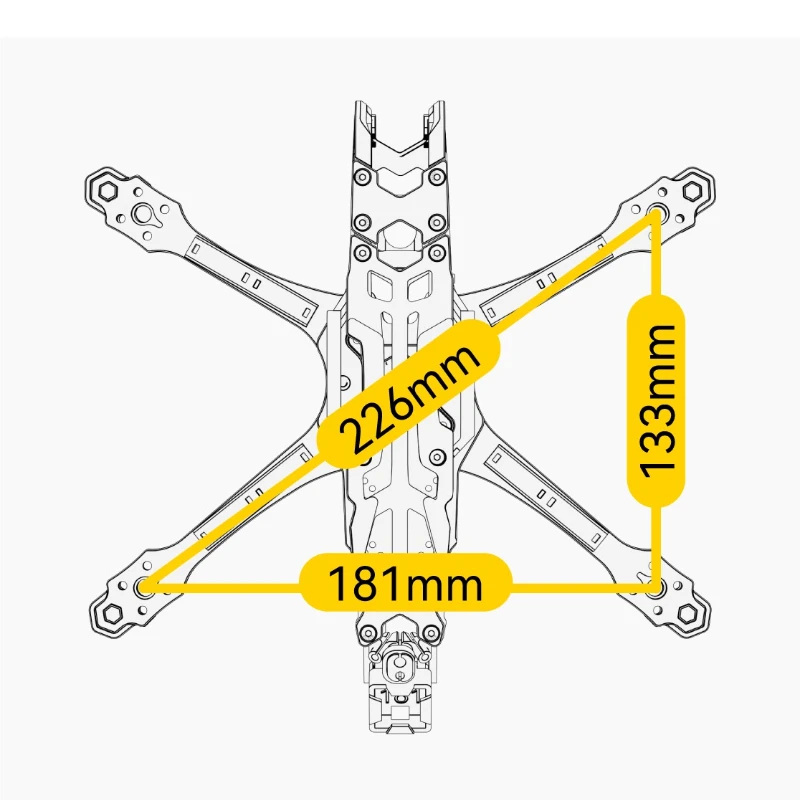 

SpeedyBee Master 5 V2 Frame Wide DC/Wide X for O3 Air Unit