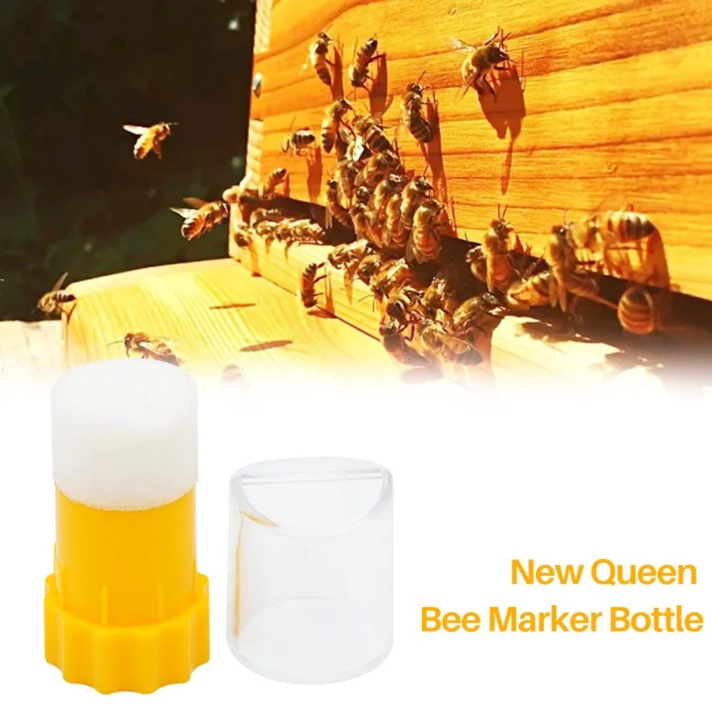 Durable Plastic Queen Bee Marking Catcher with Plunger Strong Bee Cage Handed Bee Marker Bottle Garden Bee Tools