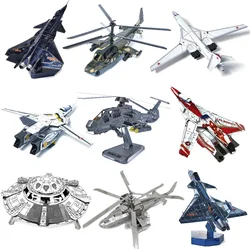 3D 금속 퍼즐 공군 J-20 J-10B 전투기 KA-50 RAH-66 VF-1S, DIY 수제 조립 모델, 성인 어린이용 직소 퍼즐 장난감