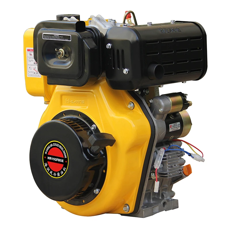 10HP HR192FBSE Electric Start Camshaft Easy Operate Air-Cooled Single Cylinder Engine Euro 5 Featuring Motor Bearing