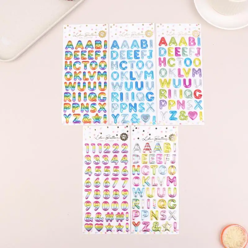 3D Gold Coil Shiny Number Alphabet Stickers For Scrapbook Decals Phone Case Personalized Decoration Crafts