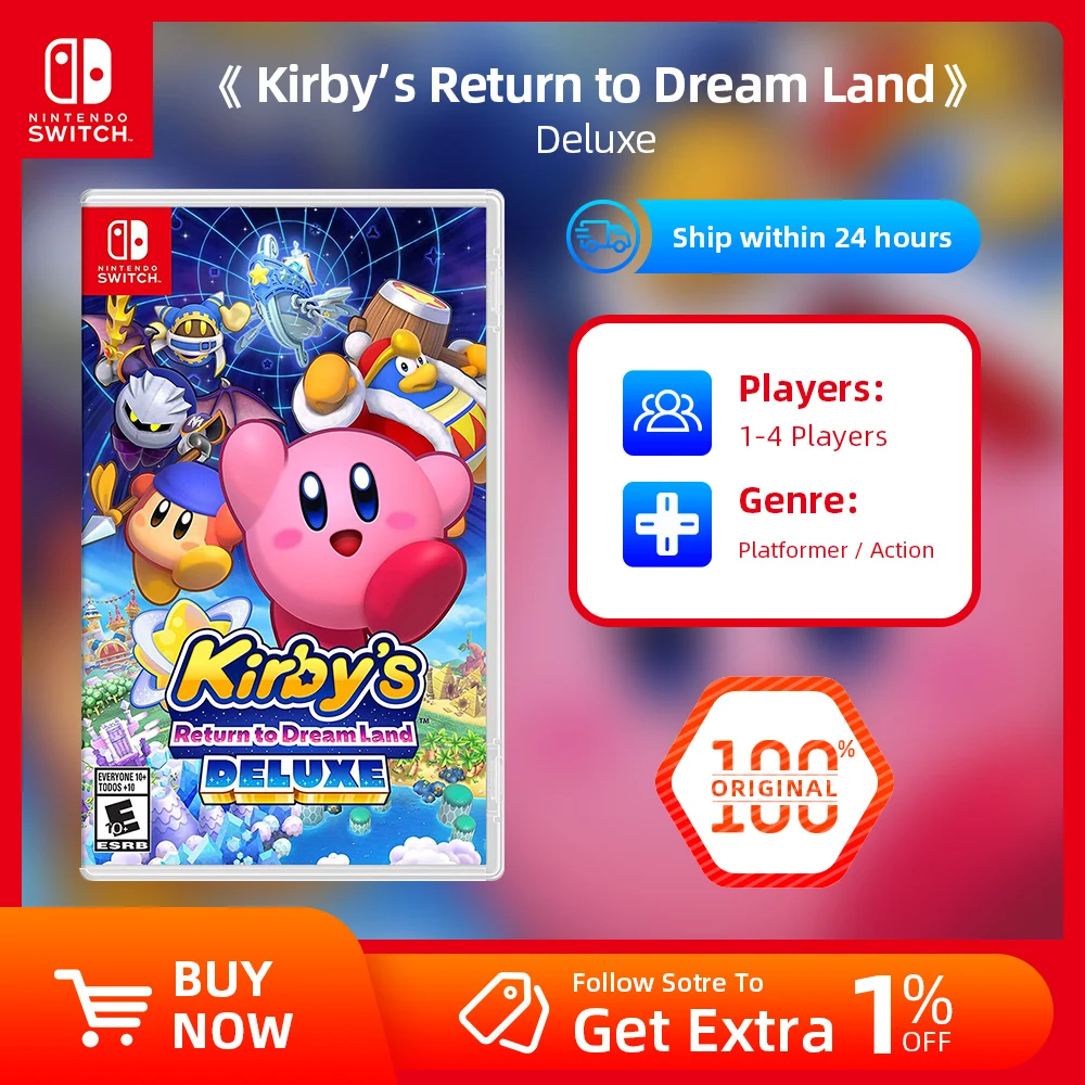 Nintendo Switch Game Deals - Kirby’s Return to Dream Land  Deluxe - Games Physical Cartridge  for Switch OLED Lite