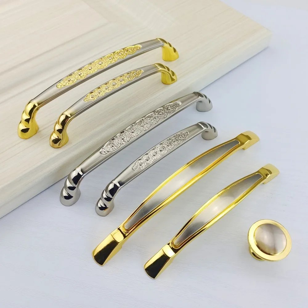 Simple Style Gold Knob Furniture Hardware Handle For Kitchen Cabinets Door Drawer Knobs Wardrobe Cupboard Dresser Pulls Handle