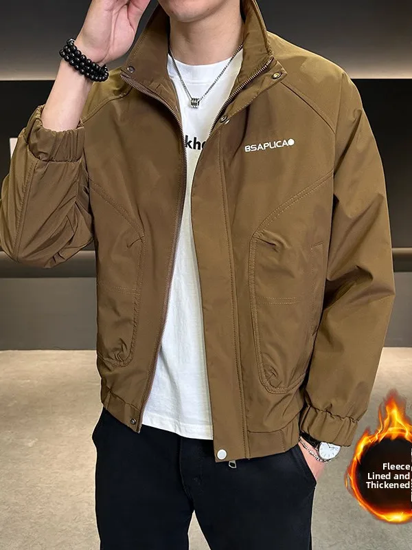 

Мужская повседневная хлопковая куртка с воротником-стойкой, теплая модная брендовая весна-осень, новая модная мужская одежда Haome, пальто