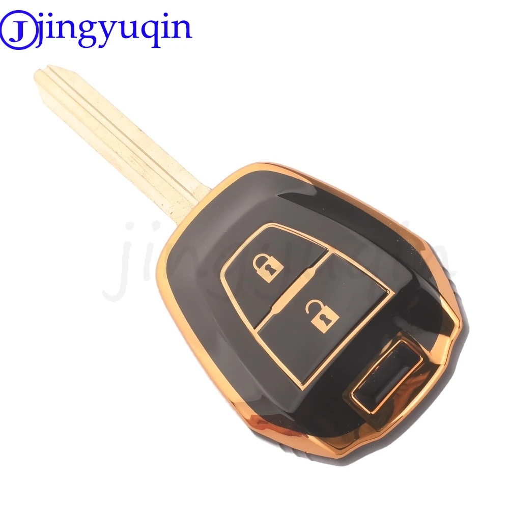 Jingyuqin 2 Buttons Fashion TPU Remote Car Key Case Cover Fit For Isuzu D-max Ignition Remote Car Accessorie Fob