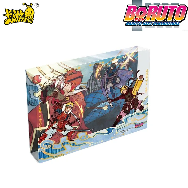 KAYOU-tarjetas Boruto Legend Naruto New Era auténticas, juego de ladrillos acrílicos, colección periférica de animación, tarjetas, juguetes, caja de regalos