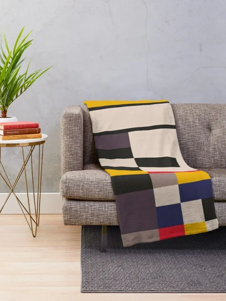 Geometric design - Bauhaus inspired Throw Blanket Beach Blankets Sofas Of Decoration warm winter decorative Furrys Blankets