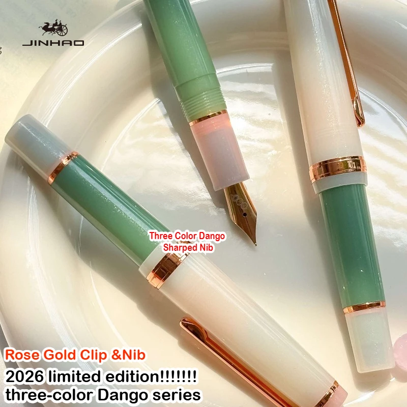 

Limited Edition Color JINHAO 82 MINI Three Color Dango Rose Gold Clip & Nib Fountain Pen School Office Supplies Stationery